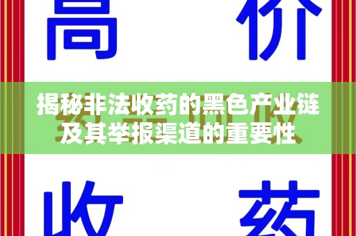 湛江揭秘非法收药的黑色产业链及其举报渠道的重要性
